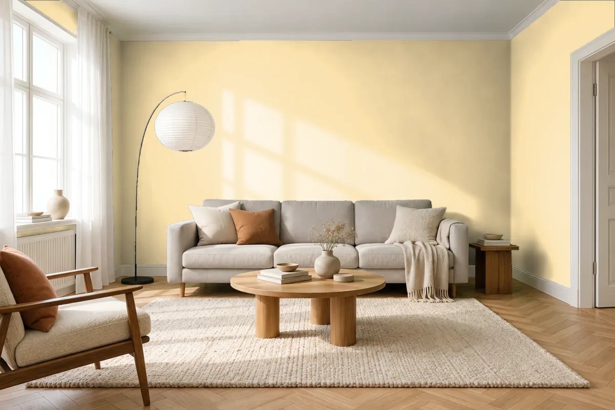 Краска Swiss Lake SL-1051 Early Ray — гостиная в скандинавском стиле