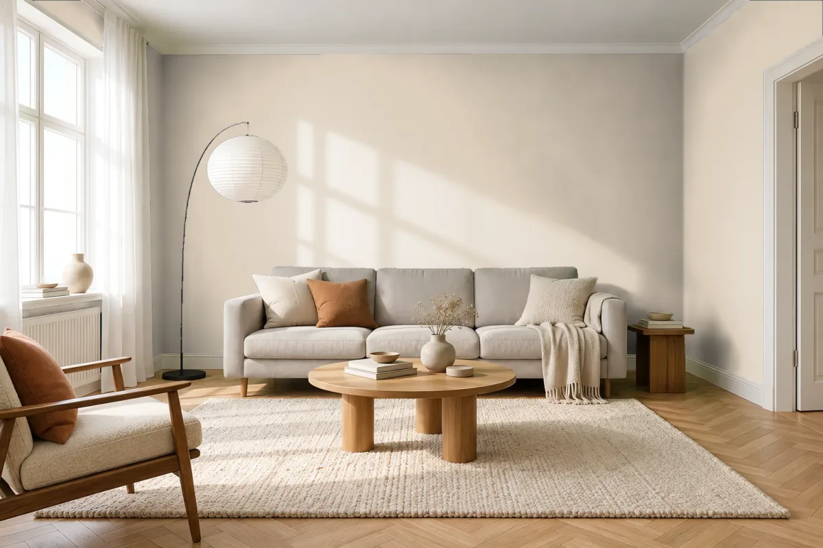 Краска Little Greene LG 154 Clay - Deep — гостиная в скандинавском стиле